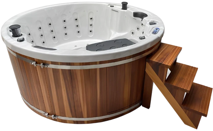 spa extérieur 4 places habillage bois